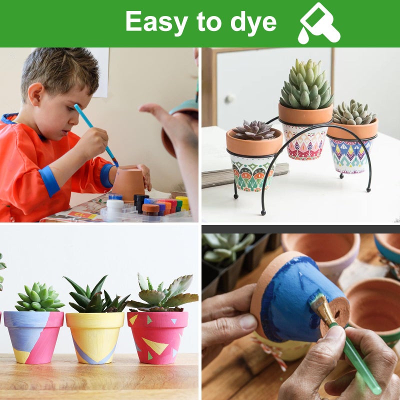 FAMILY 20 Pack 3.15 inch Terra Cotta Clay Flower Pots - Breathable and Paintable Indoor Mini Planters for Kids and Adults - Image 5